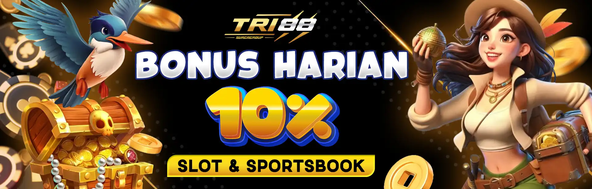 Bonus Harian 10% slot & Sbobet