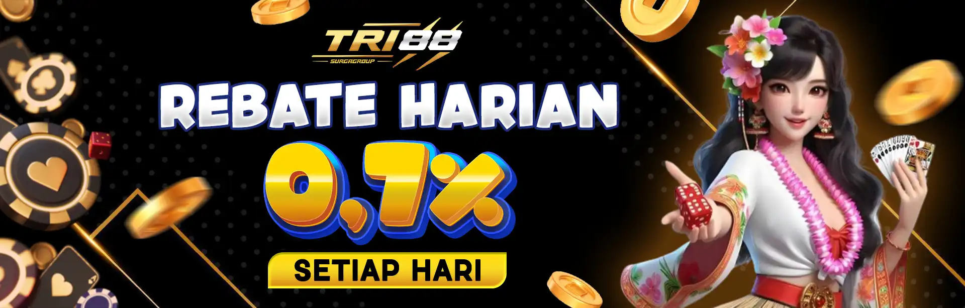 REBATE HARIAN UP TO 0.7%